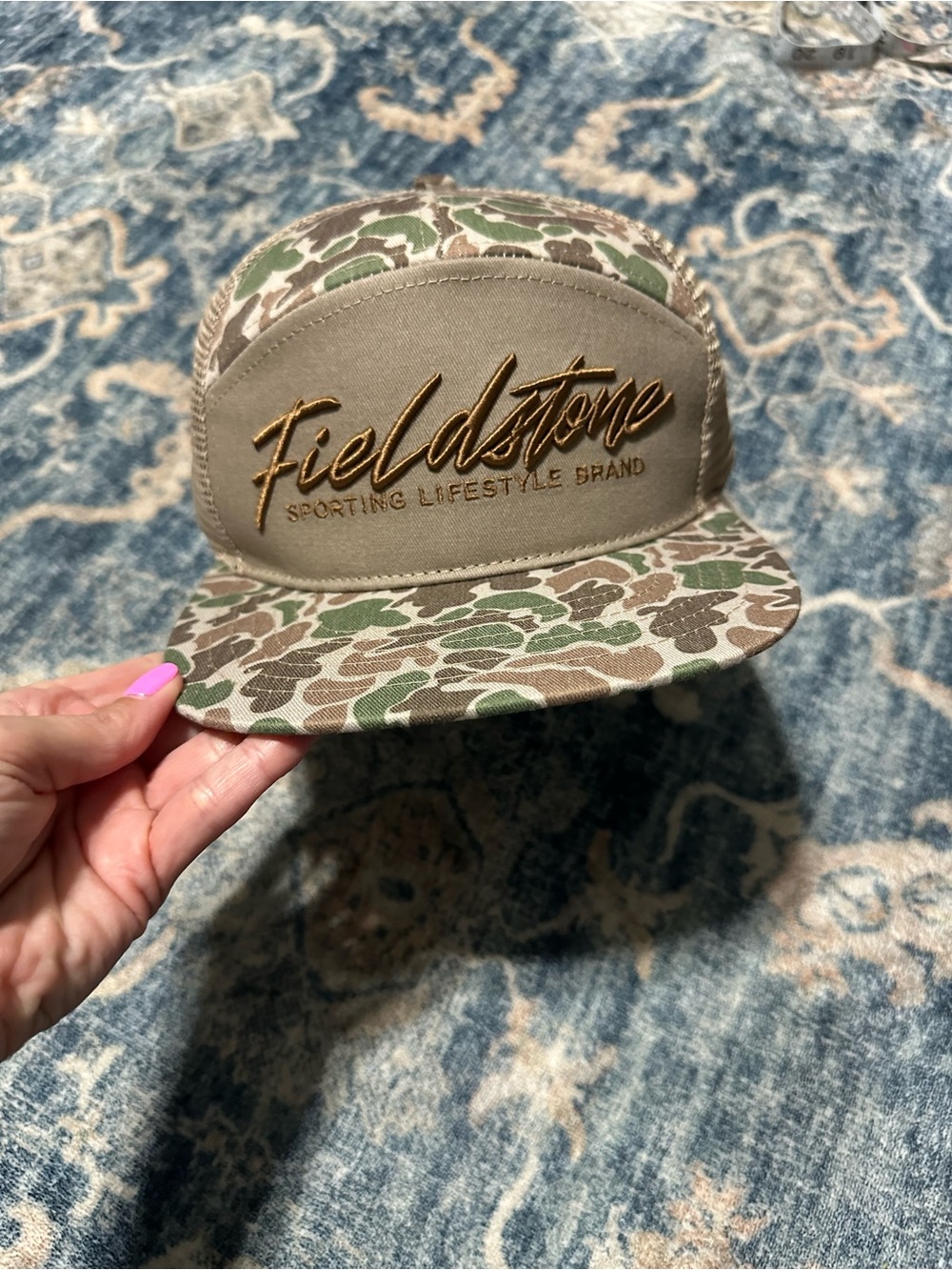 Fieldstone Camo Trucker Hat - Green & Brown